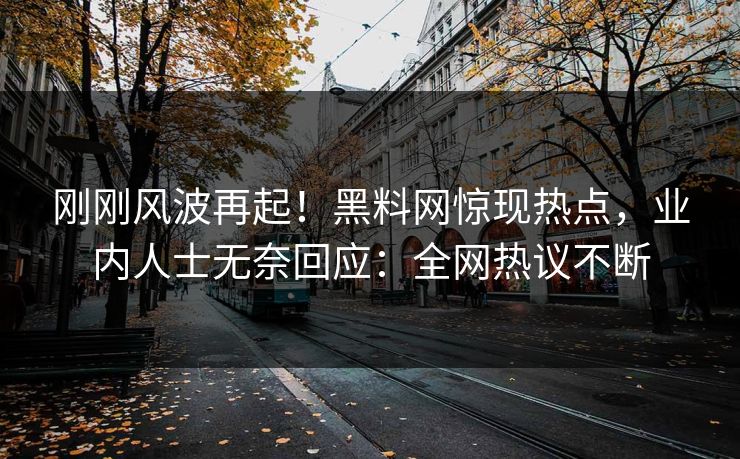 刚刚风波再起！黑料网惊现热点，业内人士无奈回应：全网热议不断  第1张