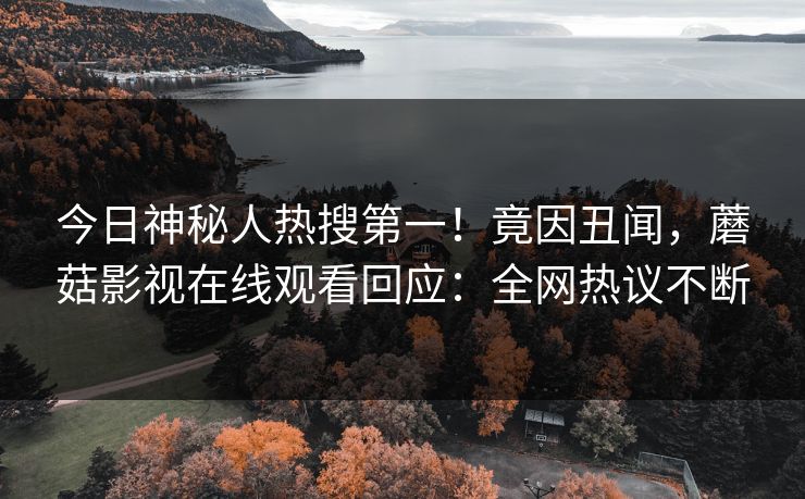 今日神秘人热搜第一!竟因丑闻,蘑菇影视在线观看回应:全网热议不断